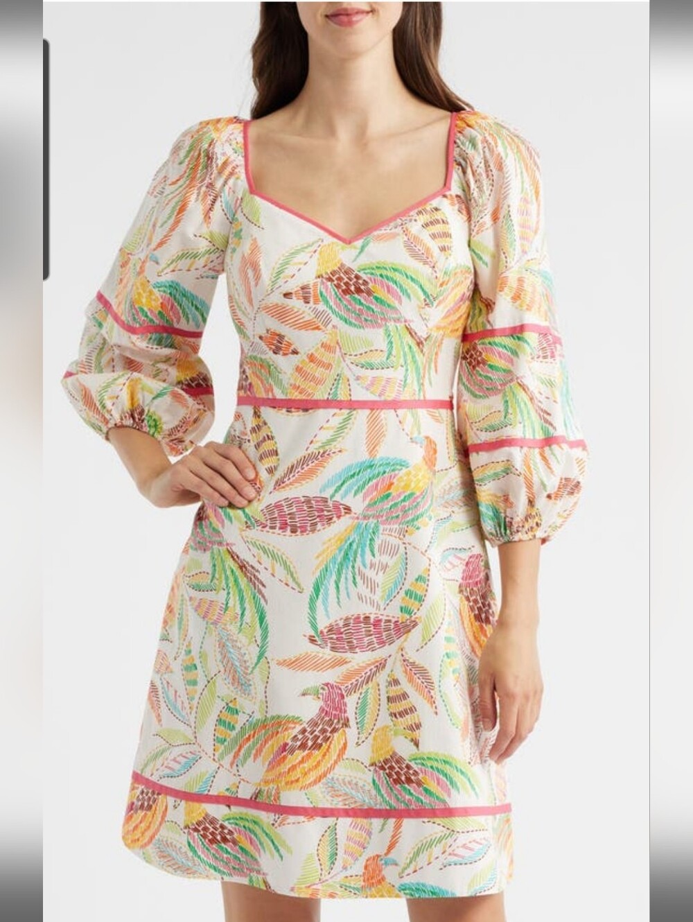 Vince Camuto Puff Sleeve Mini Dress, Size 12, NwoT